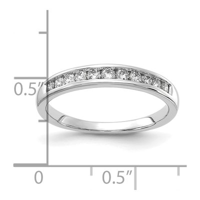14K White Gold 1/3 ct tw Lab-Grown Diamond Channel Wedding Band – view 8