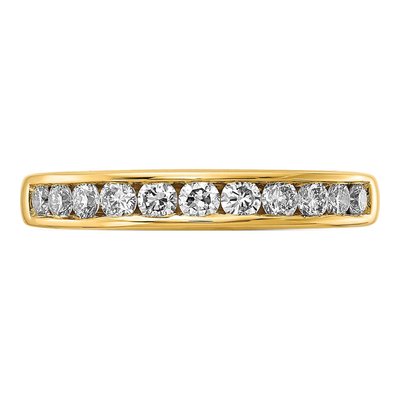 14K Yellow Gold 1/2 ct tw Lab-Grown Diamond Channel Wedding Band – view 5