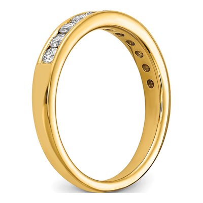 14K Yellow Gold 1/2 ct tw Lab-Grown Diamond Channel Wedding Band – view 7