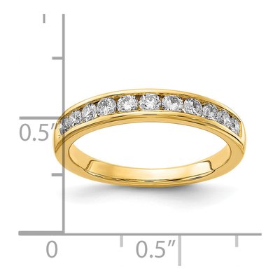 14K Yellow Gold 1/2 ct tw Lab-Grown Diamond Channel Wedding Band – view 8
