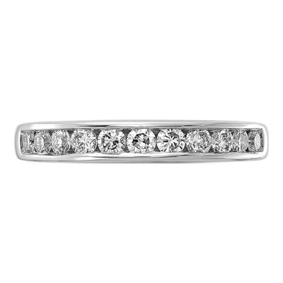 14K White Gold 1/2 ct tw Lab-Grown Diamond Channel Wedding Band – view 5