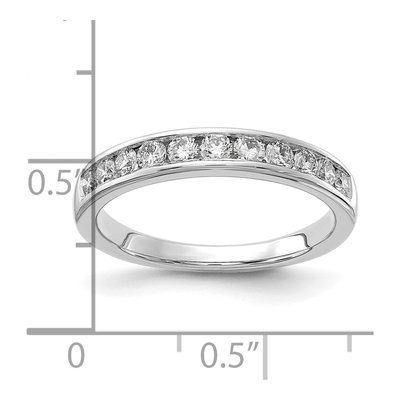 14K White Gold 1/2 ct tw Lab-Grown Diamond Channel Wedding Band – view 8