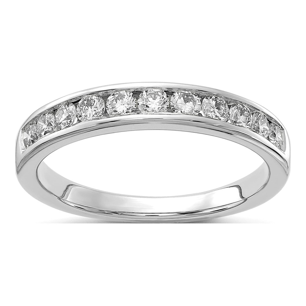 14K White Gold 1/2 ct tw Lab-Grown Diamond Channel Wedding Band
