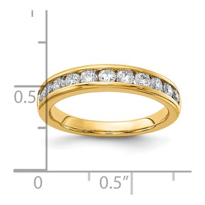 14K Yellow Gold 3/4 ct tw Lab-Grown Diamond Channel Wedding Band – view 8