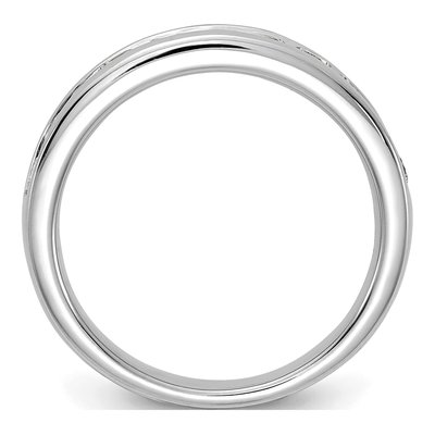 14K White Gold 3/4 ct tw Lab-Grown Diamond Channel Wedding Band – view 3