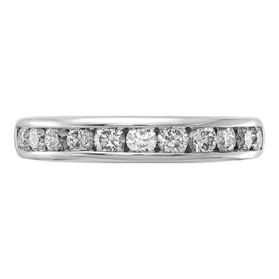 14K White Gold 3/4 ct tw Lab-Grown Diamond Channel Wedding Band – view 5