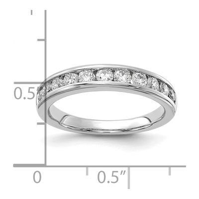 14K White Gold 3/4 ct tw Lab-Grown Diamond Channel Wedding Band – view 8