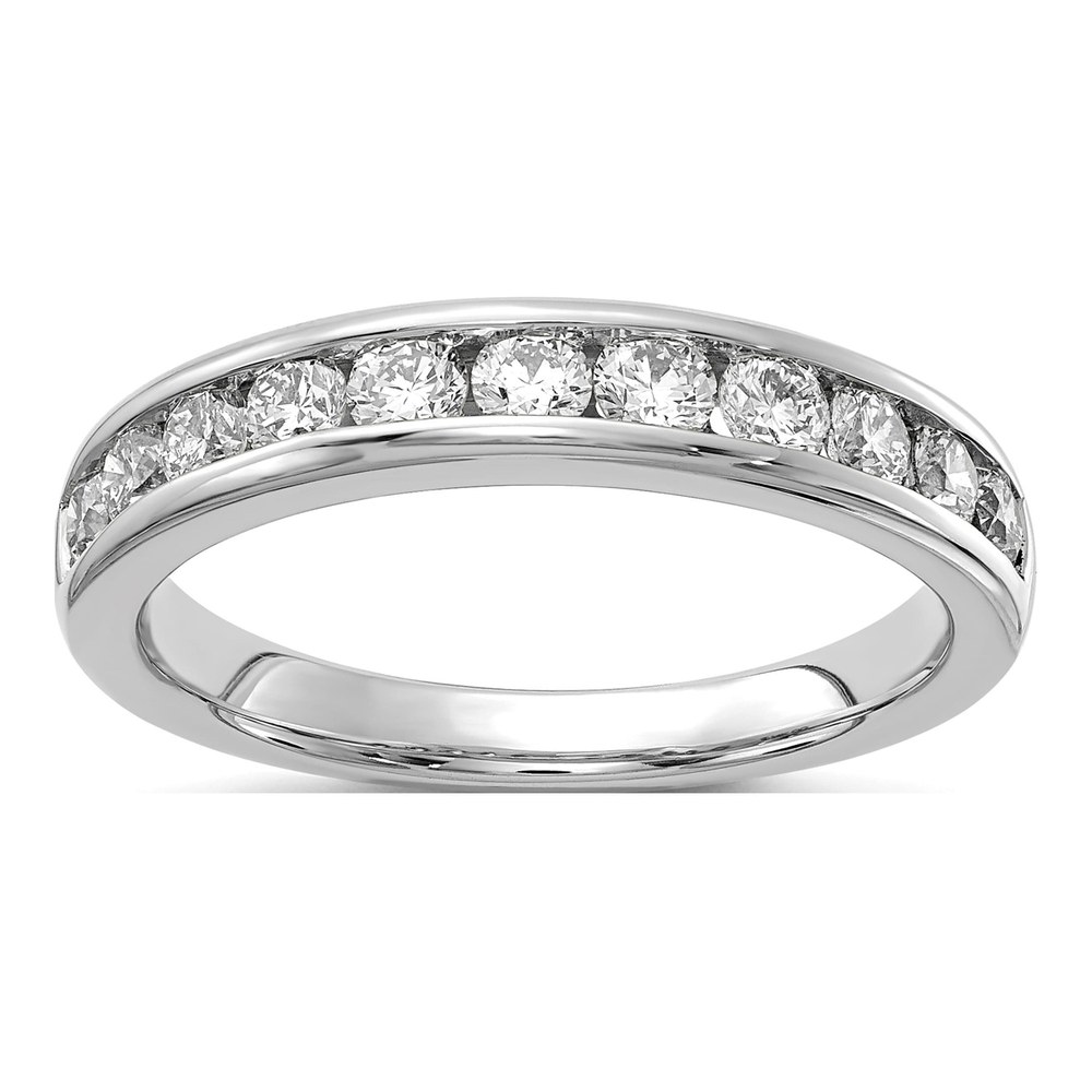 14K White Gold 3/4 Ct Lab Grown Diamond Channel Band