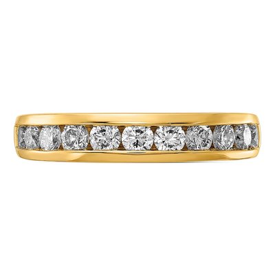 14K Yellow Gold 1 ct tw Lab-Grown Diamond Channel Wedding Band – view 5