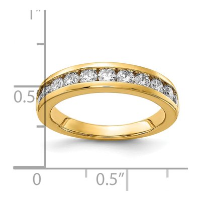 14K Yellow Gold 1 ct tw Lab-Grown Diamond Channel Wedding Band – view 8
