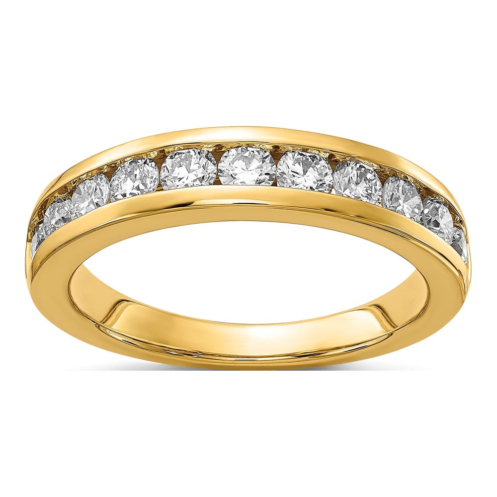 14K Yellow Gold 1 ct Lab Grown Diamond Channel Band
