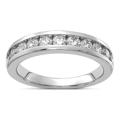 14K White Gold 1 ct tw Lab-Grown Diamond Wedding Band