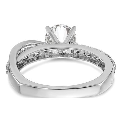14K Two-Tone Gold Diamond Engagement Ring Semi-Mount – view 5