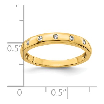 10K Yellow Gold 1/20 ct tw 5-Stone Diamond Ring – view 5