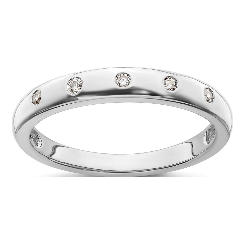 14K White Gold 1/20 ct tw Diamond 5-Stone Ring