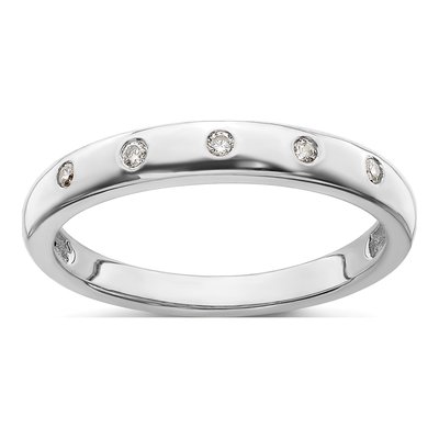 14K White Gold 1/20 ct tw Diamond 5-Stone Ring