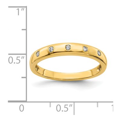 14K Yellow Gold 1/20 ct tw Diamond 5-Stone Ring – view 5