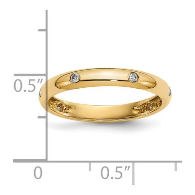 10K Yellow Gold 1/10 ct tw Diamond 6-Stone Ring – view 3