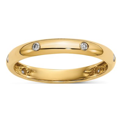 10K Yellow Gold 1/10 ct tw Diamond 6-Stone Ring