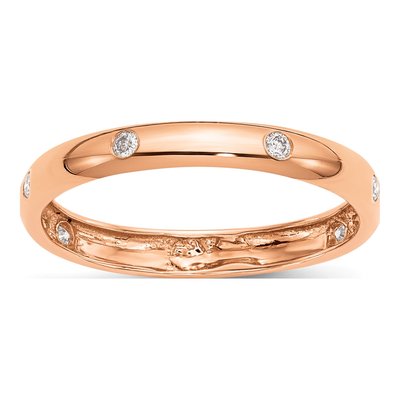 14K Rose Gold 1/10 ct tw Diamond 6-Stone Ring
