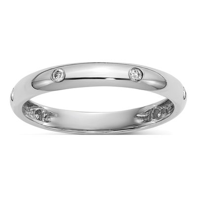 14K White Gold 1/10 ct tw Diamond 6-Stone Ring