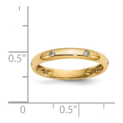 14K Yellow Gold 1/10 ct tw Diamond 6-Stone Ring – view 4