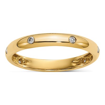 14K Yellow Gold 1/10 ct tw Diamond 6-Stone Ring