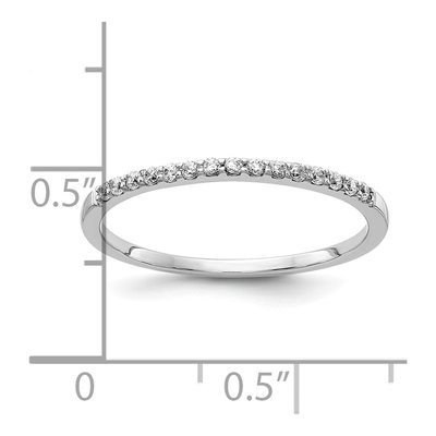 10K White Gold 1/8 ct tw Diamond Anniversary Wedding Band – view 5