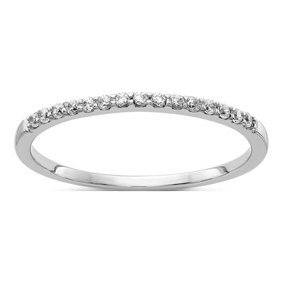10K White Gold 1/8 ct tw Diamond Anniversary Wedding Band