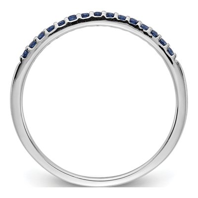 10K White Gold Sapphire Ring – view 2