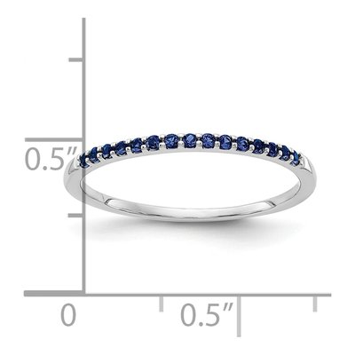 10K White Gold Sapphire Ring – view 5