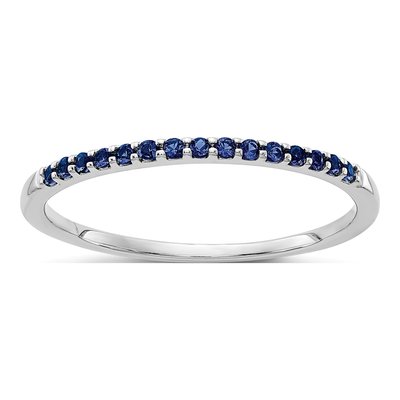 10K White Gold Sapphire Ring