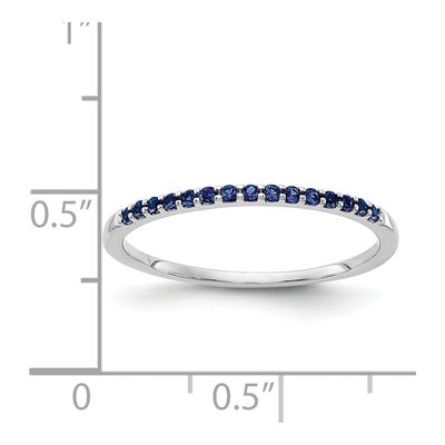14K White Gold Sapphire Ring – view 6
