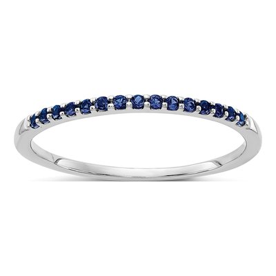 14K White Gold Sapphire Ring