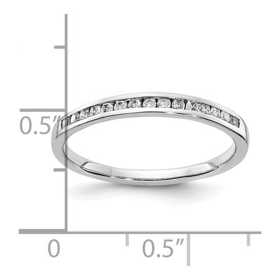 10K White Gold 1/6 ct tw Diamond Channel Wedding Band – view 3