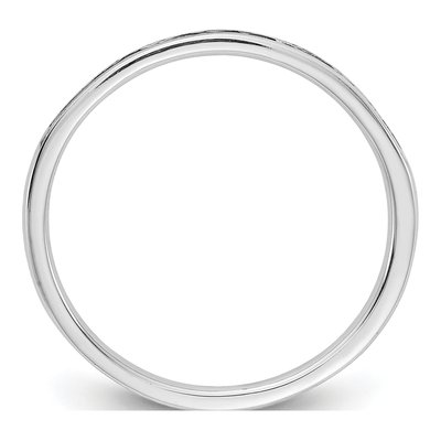 14K White Gold 1/6 ct tw Diamond Channel Wedding Band – view 3