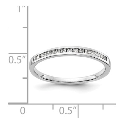 14K White Gold 1/6 ct tw Diamond Channel Wedding Band – view 4