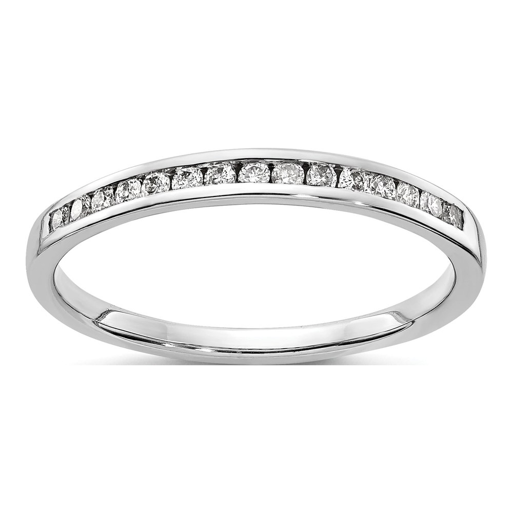 14K White Gold 1/6 ct tw Diamond Channel Wedding Band