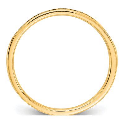 14K Yellow Gold 1/6 ct tw Diamond Channel Ring – view 3