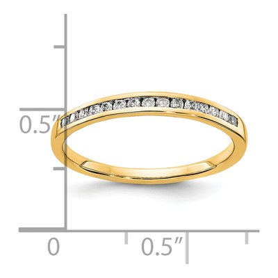 14K Yellow Gold 1/6 ct tw Diamond Channel Ring – view 4
