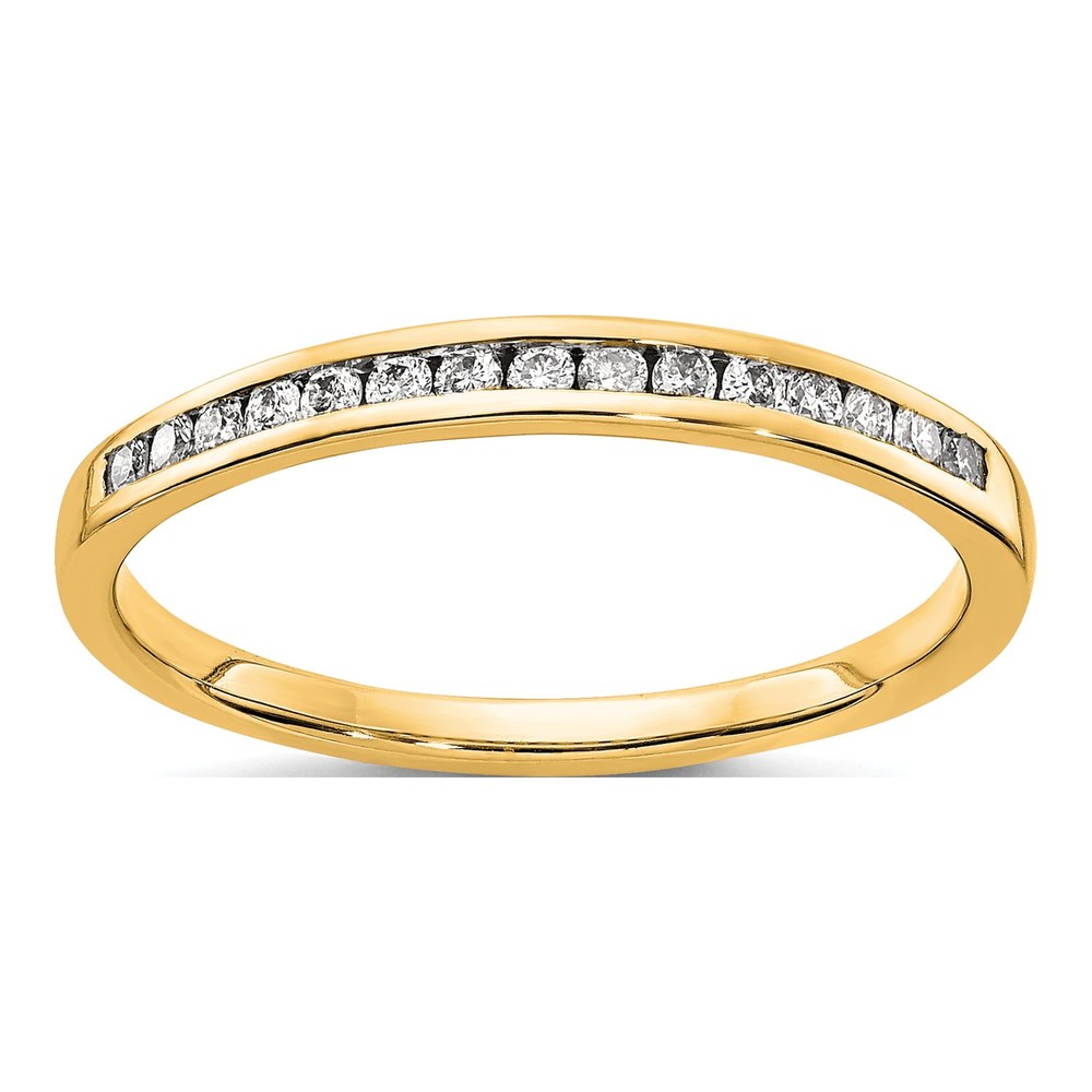 14K Yellow Gold 1/6 ct tw Diamond Channel Ring
