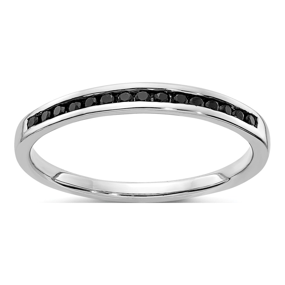 14K White Gold 1/6 ct tw Diamond Channel Wedding Band