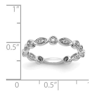 14K White Gold 1/5 ct tw Diamond Fashion Ring – view 5
