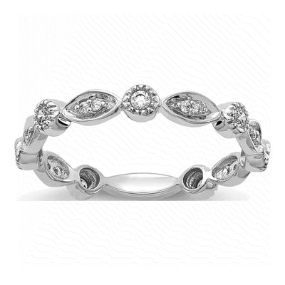 14K White Gold 1/5 ct tw Diamond Fashion Ring