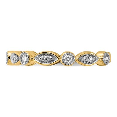 14K Yellow Gold 1/5 ct tw Diamond Fashion Ring – view 4