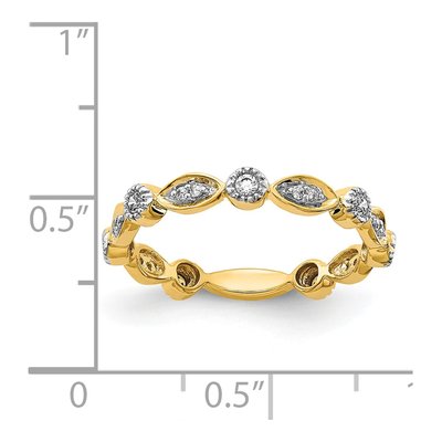 14K Yellow Gold 1/5 ct tw Diamond Fashion Ring – view 5