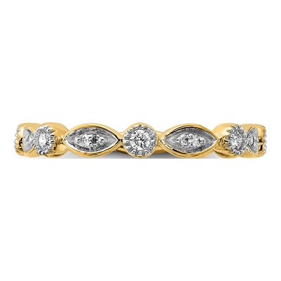 14K Yellow Gold 1/5 ct tw Diamond Fashion Ring – view 6