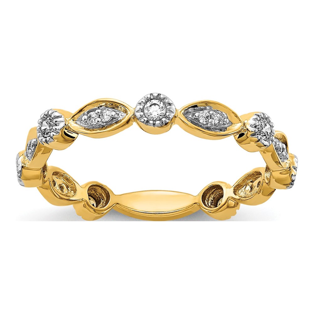 14K Yellow Gold 1/5 ct tw Diamond Fashion Ring
