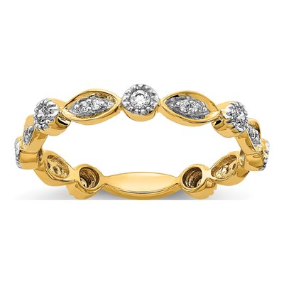 14K Yellow Gold 1/5 ct tw Diamond Fashion Ring