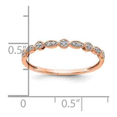 10K Rose Gold 1/20 ct tw Diamond Fancy Ring – view 2